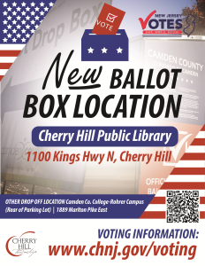 Cherry Hill Public Library ballot box flyer